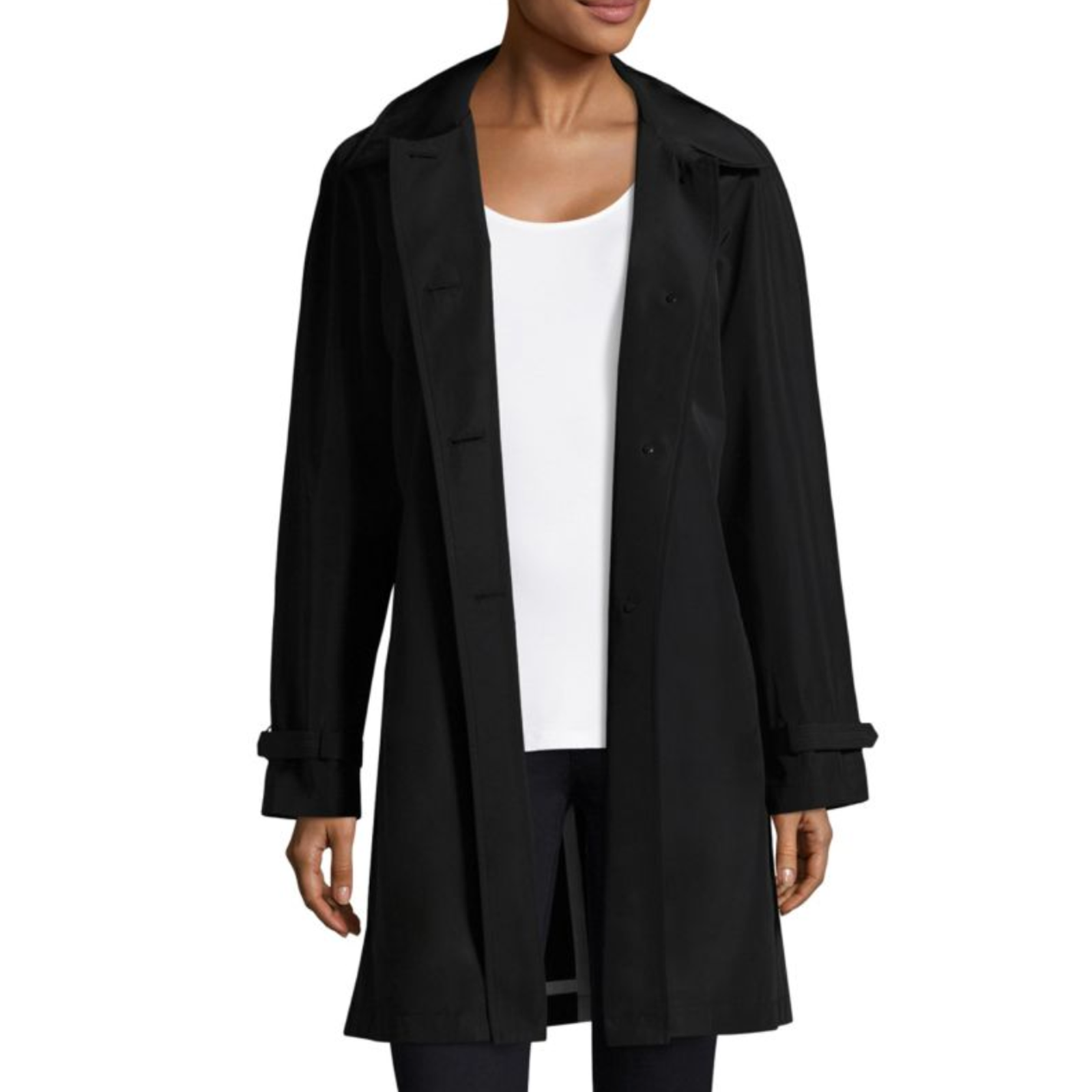 Nwt Jane Post Black 3-In-1 Loro Piana Wool Double Coat Jacket $1250 Sz M — image 4 of 8